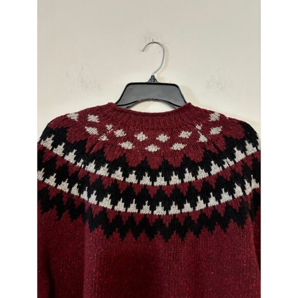 Nautica Lambswool Blend Sweater Fair Isle Roll Neck Mens Medium - Picture 3 of 7
